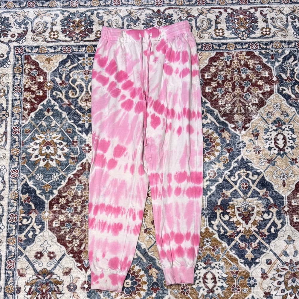 Pink Tie-Dye Joggers